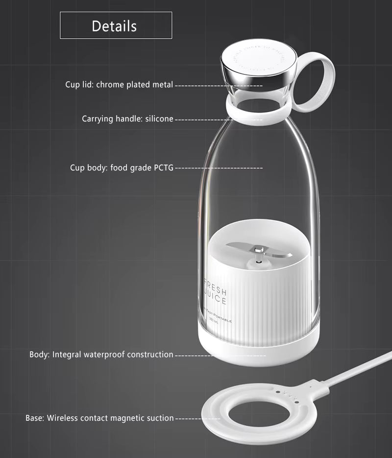 FreshBlend 500ml Portable Electric Juicer