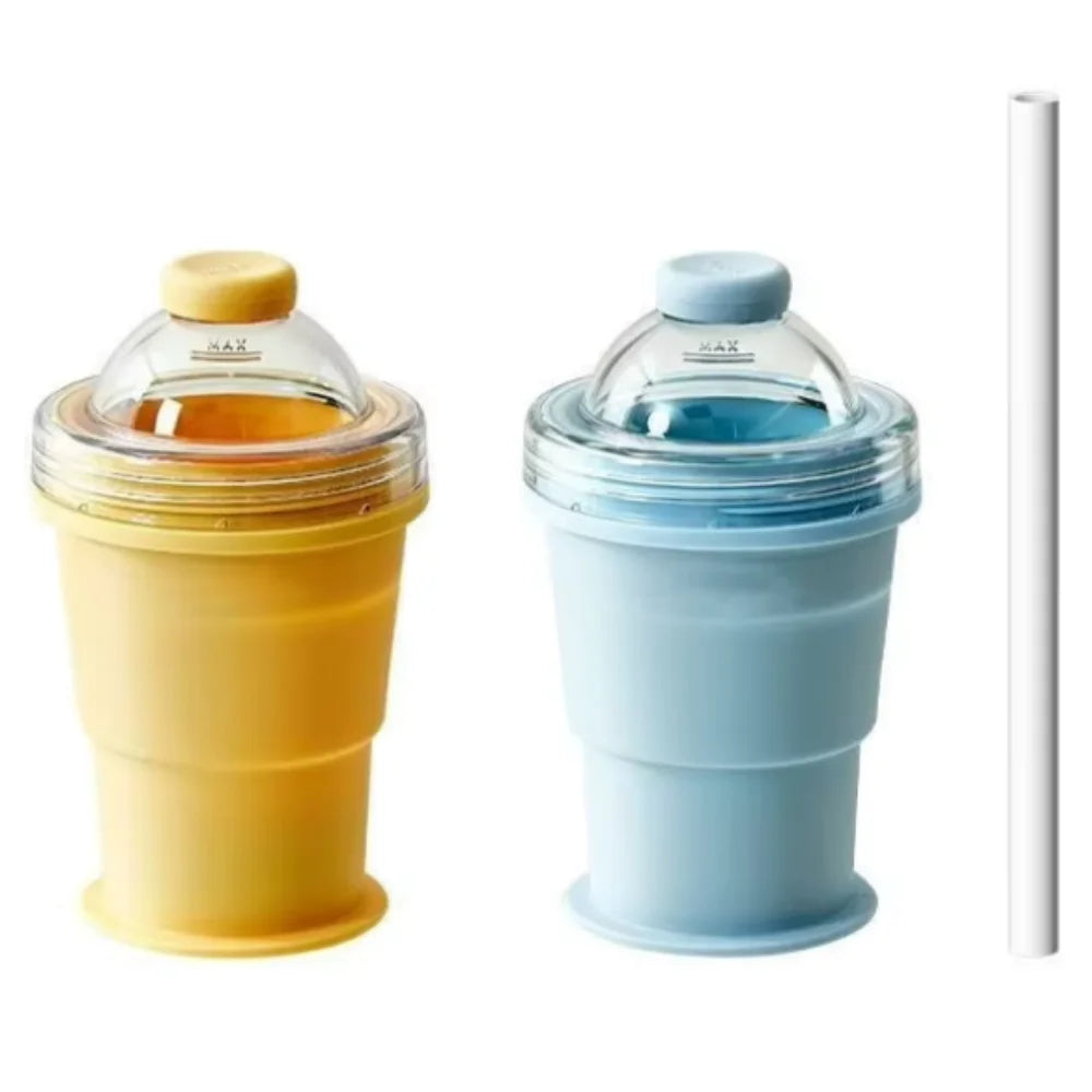 Outdoor sports silicone cup, self-suction foldable silicone cup, multi-functional indoor ice-making cup, capacity 325ML