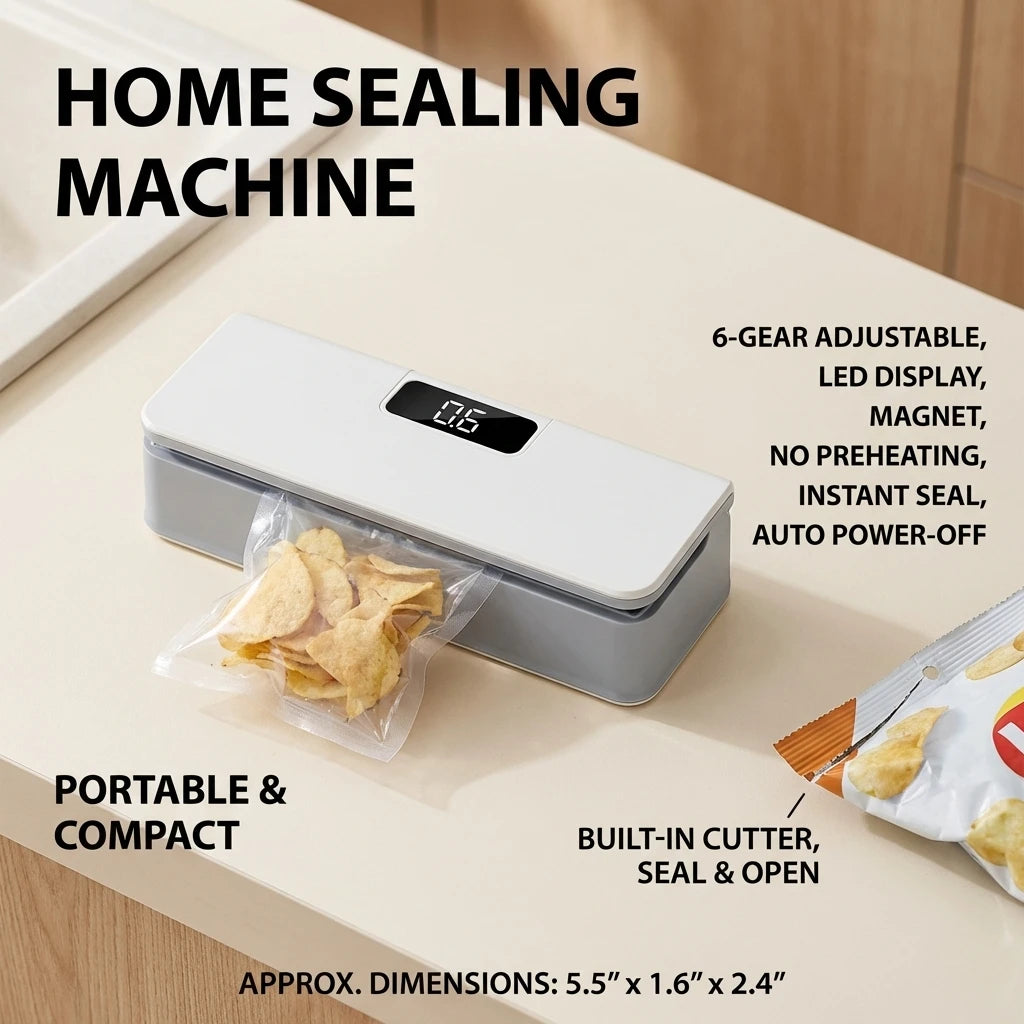 Rechargeable Mini Handheld Plastic Bag Thermal Heat Sealer