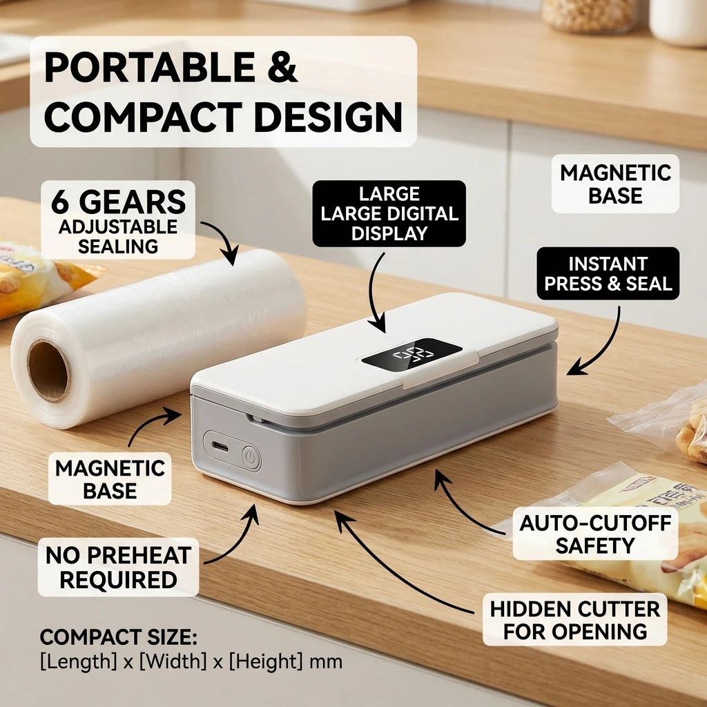 Rechargeable Mini Handheld Plastic Bag Thermal Heat Sealer
