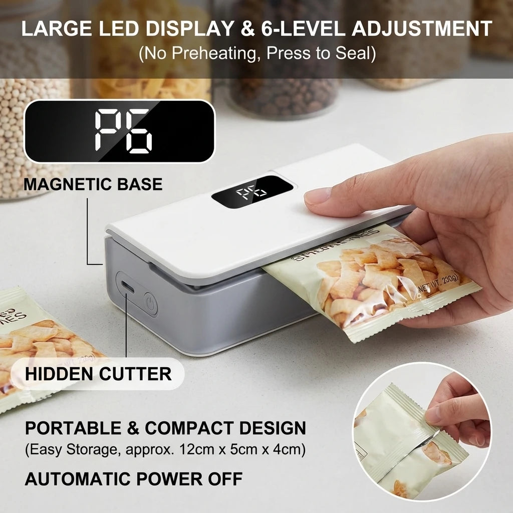 Rechargeable Mini Handheld Plastic Bag Thermal Heat Sealer